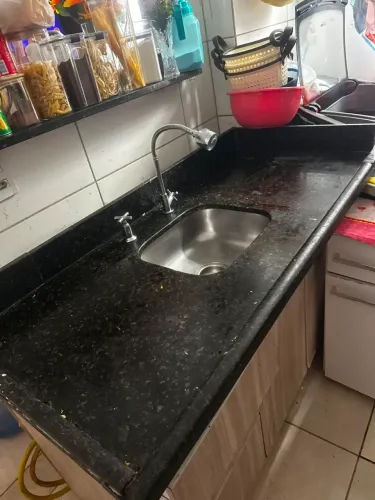 Pia cozinha mármore 