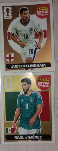 4 Figurinhas legend Bellingham, Mbappe, 2 Raul Jimenez