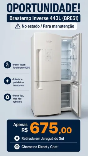 Brastemp Inverse 443L BRE51 Branca Conserto/Peças