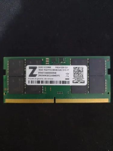 Memória RAM Notebook 16GB DDR5 5600MHz SO-DIMM