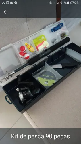 Kit completo para pesca vara, anzol, linha, chumbada e muito mais...