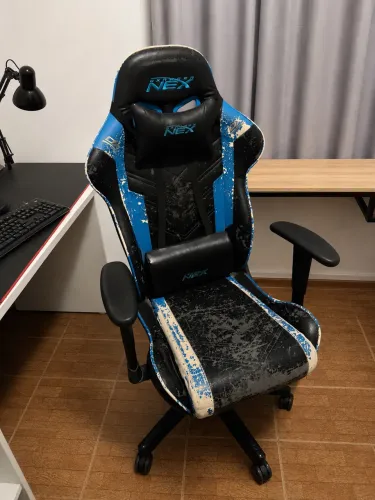 Cadeira Gamer DXracer Azul e Preta