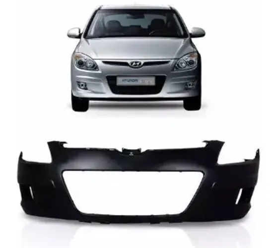 Parachoque Hyundai I30 2009 à 2012 - Furo Farol Auxiliar - Preto Liso - TYG