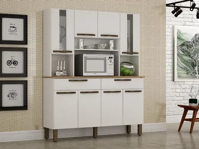 Armário de Cozinha Kit Turim 8 portas l54