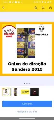 Caixa de direção Sandero 2015