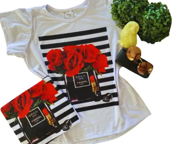 Blusa Camiseta T-Shirt Manga Curta Inspiração Marca Branca