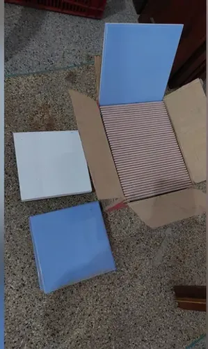 Revestimento antigo porcelana antiga azulejo antigo Eliane 20 por 20 azul Laguna 01885