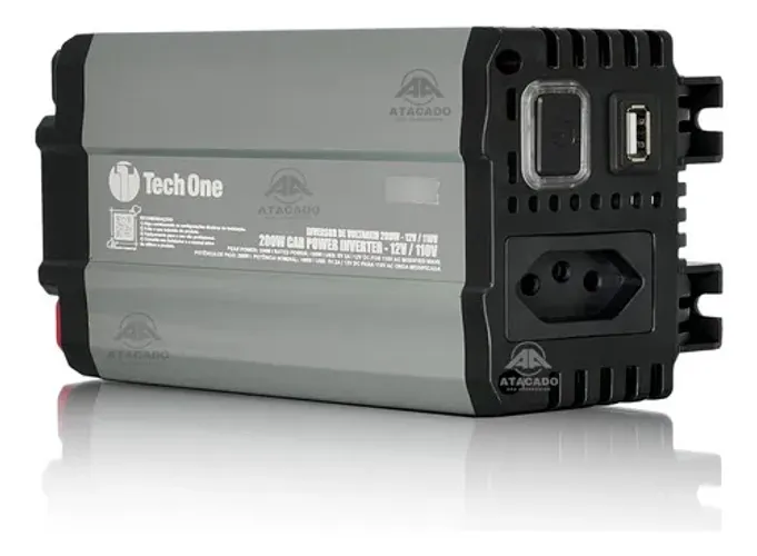 Inversor De Tensão 200w 12v 110v/220v Conversor De Energia