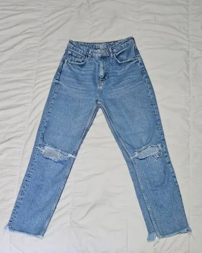 Calça Jeans azul clara feminina Join Life-Aceito oferta