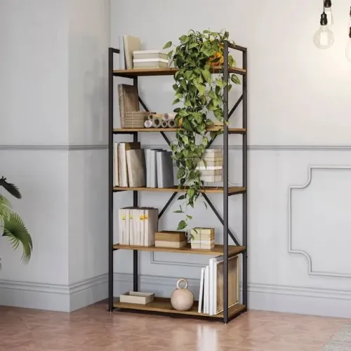 Estante Alta Kappesberg 5 Prateleiras Industrial Freijó 1,50m x 72cm ULTIMAS UNIDADES