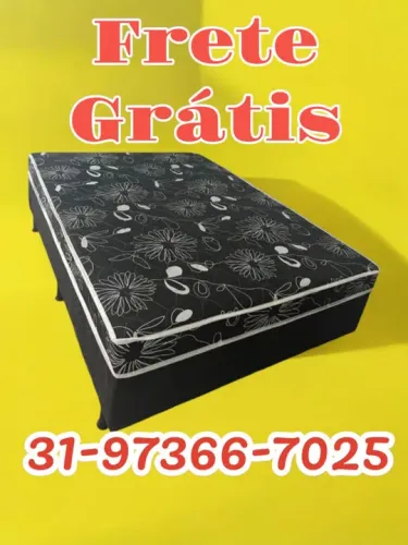 CAMA BOX CASAL D33 10CM DE ESPUMA / DIRETO DA FÁBRICA
