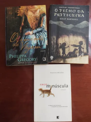 Livros: O Amante da Virgem, O Filho da Feiticeira e Amor em Minúscula. Não vendo Separado