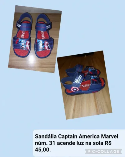 Sandália Captain América Marvel Tam. 31