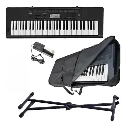 Kit Teclado Casio CTK-3500 pouco usado - pronto pra tocar!