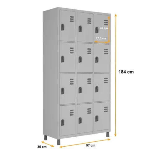 Armário de 12 portas para funcionários 