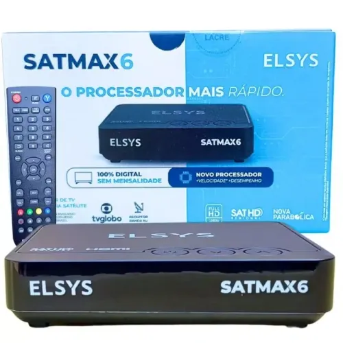 Receptor Satmax 6 Nova Parabólica Ku/5g/satélite/livre Para Sempre.