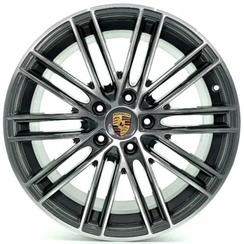 JOGO DE RODAS PORSCHE 911/ MACAN S ARO 20X8,5 E 10,5 GRAFITE DIAMANTADA 5X130 ET 53 E 46