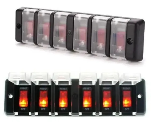 Botões de painel, 6 botões organizadores com Led de funcionamento e tampa transparente !