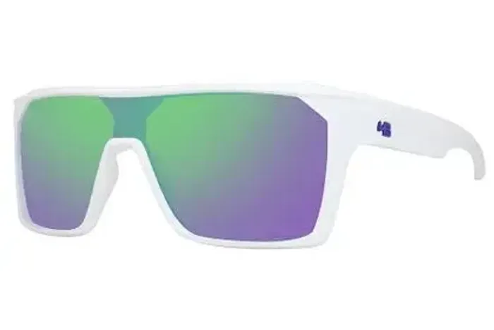 R$299,00 Óculos De Sol Hb Carvin 2.0, Branco Lente Verde Espelhado.