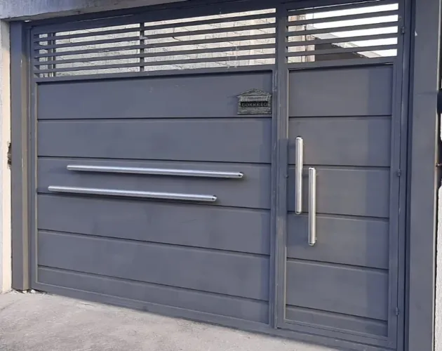 Portão Basculante 4.00x2.50 Ferro Galvanizado 