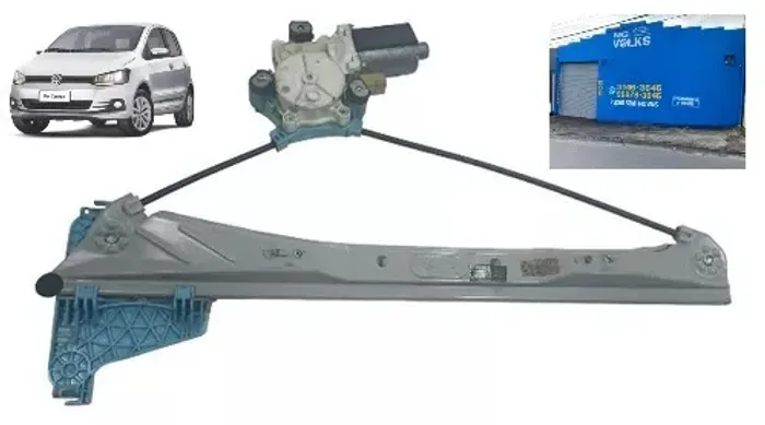 Maquina de vidro elétrica dianteira  para Fox, Crossfox e Spacefox  2003 a 2022 