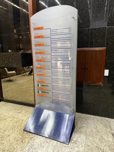 Expositor/Painel Informativo de Andares Totem