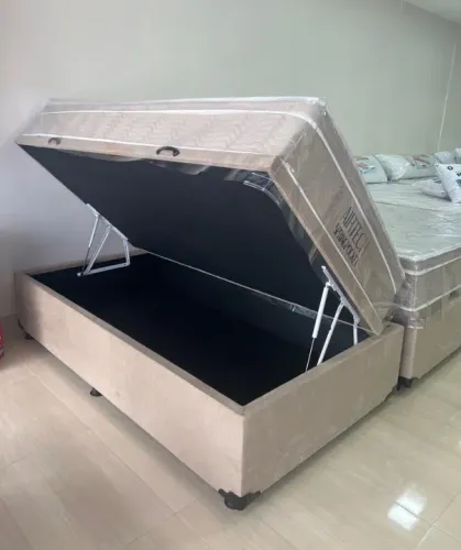 CONJUNTO BOX BAÚ SOLTEIRO NOVO