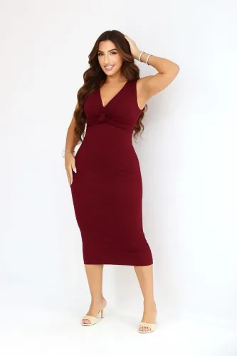 Vestido Midi com decote 