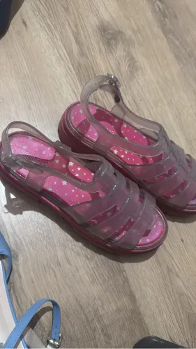Sandália Aranha Infantil Gabrielinha Tratorada Glitter Rosa