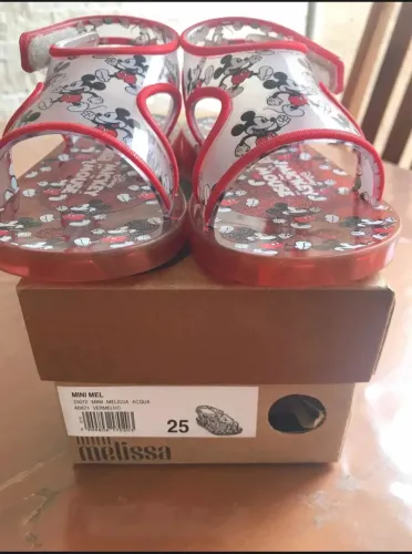 Sandália Melissa Mini Melissa Acqua Mickey