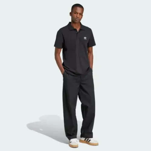 Camisa Polo Trefoil Essentials Adidas Preta (tamanho M, nova e original)