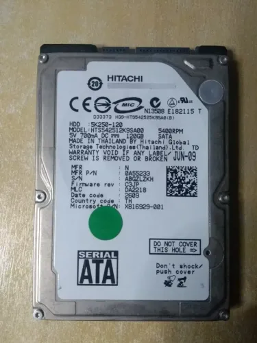 Hitachi Hts542512k9sa00 (p/ Técnicos Em Recuperação De Dados)