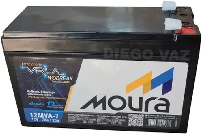 Bateria Moura VRLA Nobreak 7Ah 12V