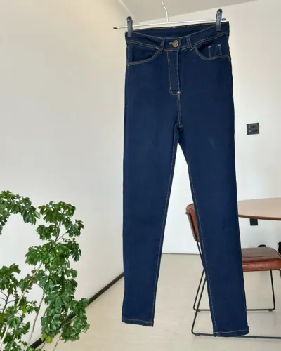 Calça Jeans P Skinny Cintura Alta