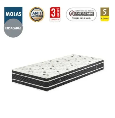Colchão Solteiro Molas Ensacadas - Direto de Fábrica imperdível 