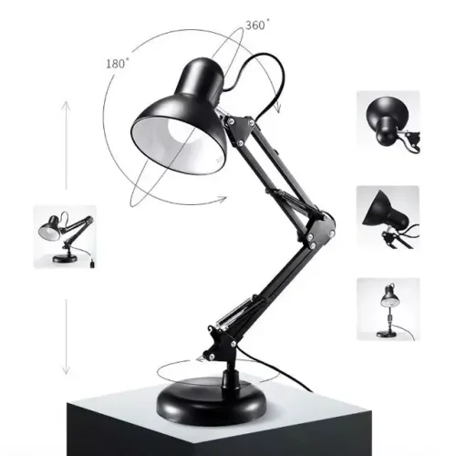 LUMINARIA DE MESA DESK LAMP E27 - PRETO