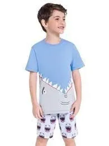 Pijama Curto Infantil El Tibujón - Tamanho 8 Anos