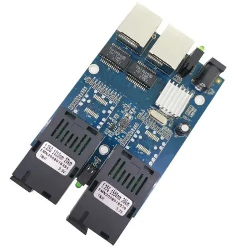 Switch Metro Ethernet  2Portas Rj45 E 2 Fibras  /1000 GIGA  20KM 5 V 2A 0743 d434    