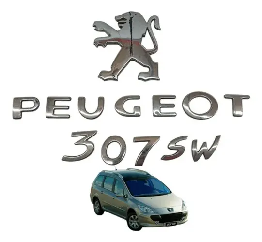 Emblema Traseiro Peugeot 307 Sw 2004 2005