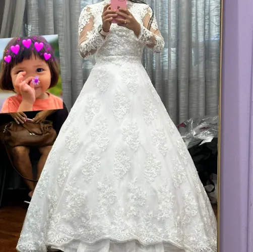 Preço de desapego Vestido de Noiva 2 em 1 + Véu 3m Nunca usado - Sob medida R$1.000 