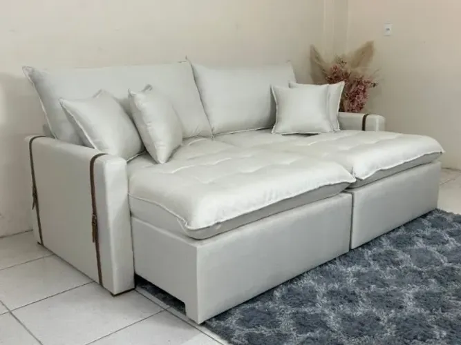 Novidade em estoque! Sofá Cama/Retrátil Genova 2.20m - LD