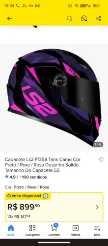 Capacete LS2 Tank N°62
