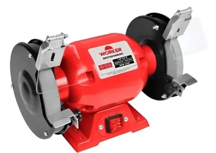 Motoesmeril de bancada profissional 6 pegadas 1hp Worker