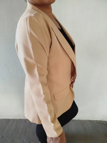 Blazer Plus Size Creme - Veste até 48 - Nunca Usado
