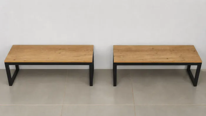 2 bancos estilo industrial