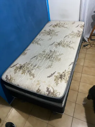Cama box solteiro D28 medida 88x188x51