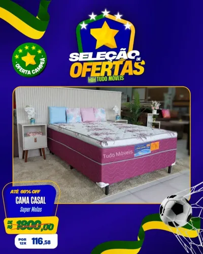 Cama casal unibox super molas 