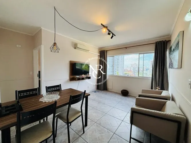 Apartamento mobiliado para aluguel com 1 quarto em Marapé - Santos - SP