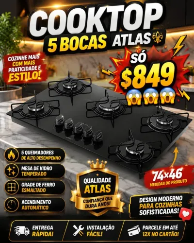 Fogão Cooktop atlas