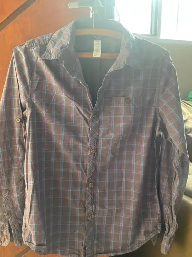 Camisa de Manga Longa xadrez da Marca Guess